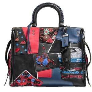 Coach NWOT 1941 Rogue 30 Embellished Patchwork Whipstitch Mixed Leather Bag